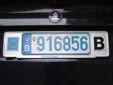 Plate for international organizations and foreign military<br>personnel (old style) with unlimited validity (EU-UE<br>on the blue sticker and no expiration date). 