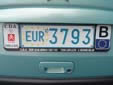 Plate for staff of the institutions of the European Union (old style)<br>EUR = European Union
