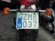 Dealer plate (motorcycle, old style). Z = dealer