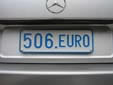 Plate for staff of the European Organisation for the Safety of Air<br>Navigation (old style). EURO = Eurocontrol