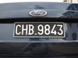 Plate (old style) for official vehicles belonging to SHAPE<br>(Supreme Headquarters Allied Powers Europe).<br>CHB = Casteau, Hainault, Belgique