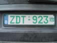 Dealer plate (old style). Z = dealer