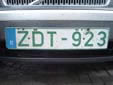 Dealer plate (front, old style). Z = dealer