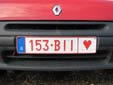 Normal plate (front, old style) with optional heart logo
