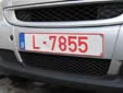Normal plate (front, old style) with the old numbering scheme L.7855