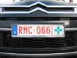 Normal plate (front, old style) with optional green cross logo