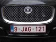 Personalized plate (front). 9 = personalized plate<br>Front plates are not issued by the government and may look slightly different from rear plates (e.g. no CV logo, different material). However, regulations are much more strict than they were for the old style front plates.