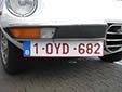 Old-timer plate (front). 1 = standard plate. O = old-timer<br>Front plates are not issued by the government and may look slightly different from rear plates (e.g. no CV logo, different material). However, regulations are much more strict than they were for old style front plates.