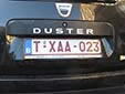 Taxi plate. T-X = taxi