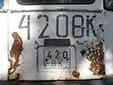 Commercial vehicle's plate (old style). B = Bishkek