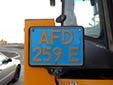 Agricultural and construction vehicle's plate. E = Atyrau province