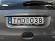 Normal plate (old style, but still issued on request) with a validation sticker.<br>Since 2010, validation stickers are not used anymore.