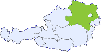 Map of Austria with Niederösterreich