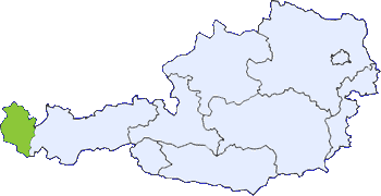 Map of Austria with Vorarlberg