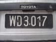 Diplomatic plate (old style)<br>WD = Wien Diplomat (Diplomatic Corps in Vienna)