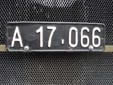 Normal plate (old style). A = Wien (Vienna)<br>Submitted by Harald Schapperer from Germany