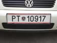 Postal services plate (old style). PT = Post- und Telegrafen-<br>verwaltung (Postal and Telegraph administration)<br>Submitted by Harald Schapperer from Germany