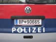 Police vehicle's plate. BP = Bundespolizei (state police)