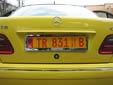 Taxi plate (old style). TR = Tiranë
