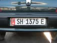 Normal plate (old style). SH = Shkodër