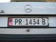Normal plate (old style). PR = Përmet
