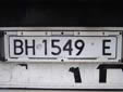 Trailer plate (old style). BH = Vidin. E = trailer