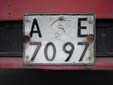 Trailer plate (old style). A = Burgas. E = trailer