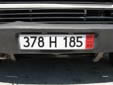 Temporary plate (H, old style), valid until May 2008