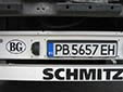 Trailer plate. PB = Plovdiv. E = trailer