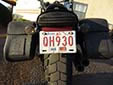 Motorcycle plate