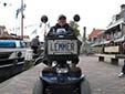 Personalized plate (1982 series)<br>This plate has been used on an Ontario car, but is now used as decoration<br>on a mobility scooter. Photographed in Lemmer, the Netherlands.