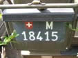 Military plate (rear). M = Militaire (Military)
