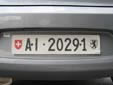 Normal plate (rear). AI = Appenzell Innerrhoden