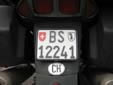 Motorcycle plate. BS = Basel Stadt