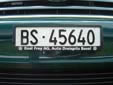 Normal plate (front). BS = Basel Stadt