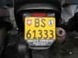 Motorcycle plate for small motorcycles. BS = Basel Stadt