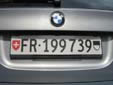 Normal plate (rear). FR = Freiburg