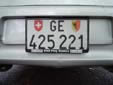 Normal plate (rear). GE = Genève