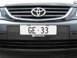 Normal plate (front). GE = Genève
