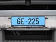 Road maintenance plate (front and trailer). GE = Genève