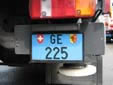 Road maintenance plate (rear). GE = Genève