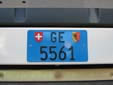 Road maintenance plate (rear). GE = Genève