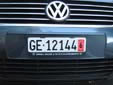 Temporary plate (front); valid until June 2011. GE = Genève