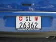 Normal plate (rear). GL = Glarus