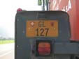 Abnormal vehicle's plate (rear). GL = Glarus