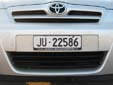 Normal plate (front). JU = Jura