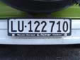 Normal plate (front). LU = Luzern