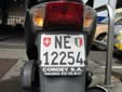 Motorcycle plate. NE = Neuchâtel
