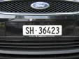 Normal plate (front). SH = Schaffhausen
