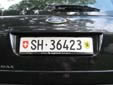 Normal plate (rear). SH = Schaffhausen